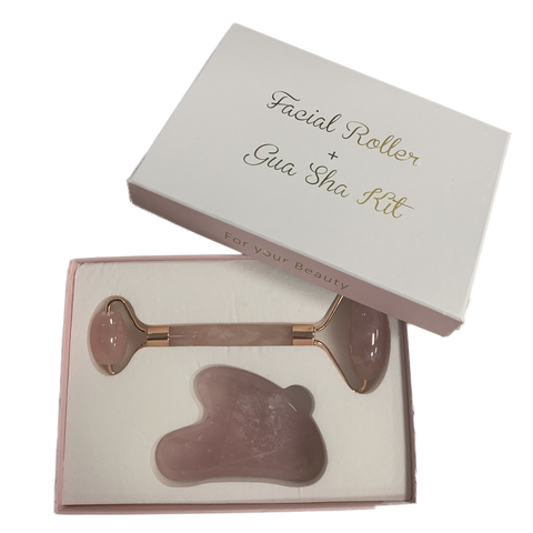 Rose Jade Face Roller and Gua Sha Kit